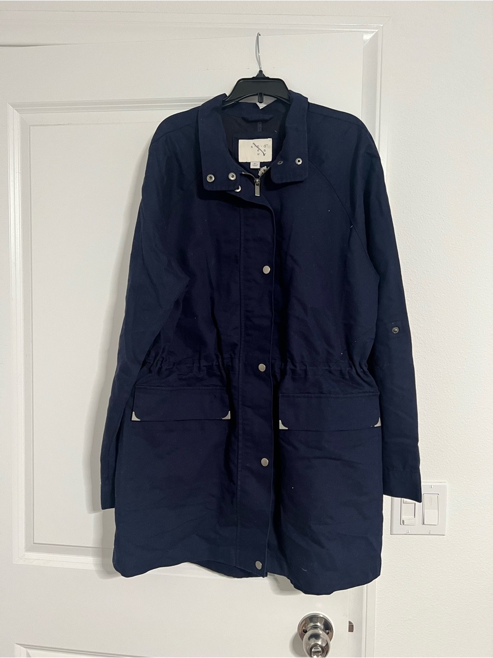 A New Day Navy Blue Drawstring Utility Jacket